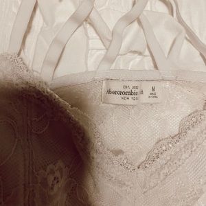 Abercrombie white lace bralette size m